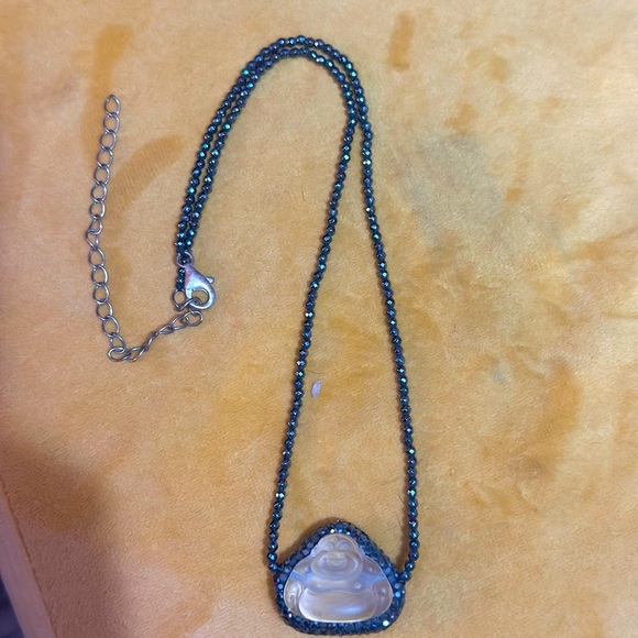 STERLING and crystal BUDDAH necklace - Picture 1 of 4